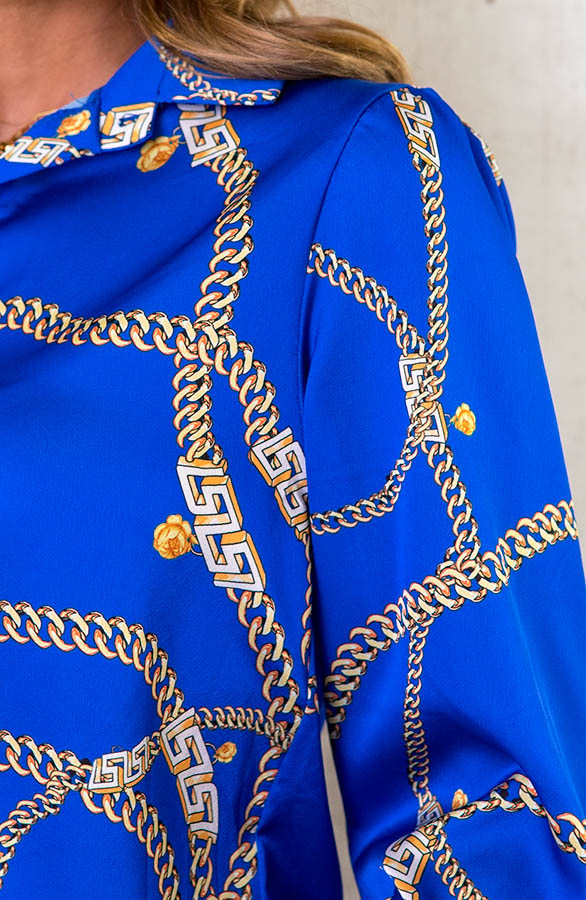 Chain Blouse Kobalt – shoparchief, foto 6