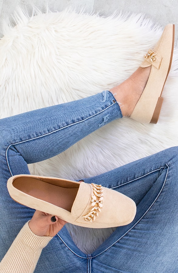 Chain Loafers Beige – shoparchief