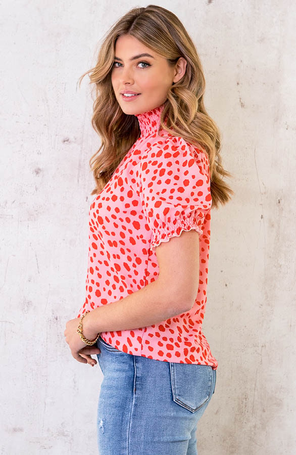 Col Top Cheetah Rood Roze – shoparchief, foto 3