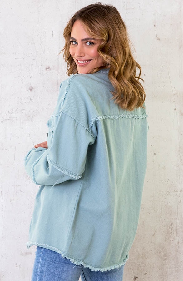 Cotton Oversized Jacket Mint – shoparchief, foto 4