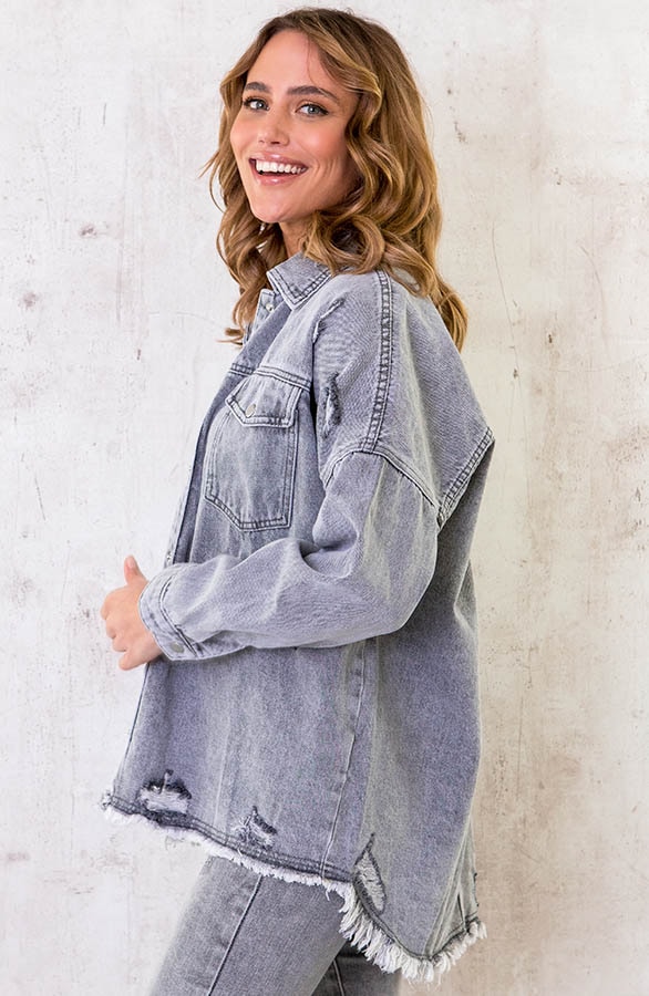 Denim Jacket Grey – shoparchief, foto 3