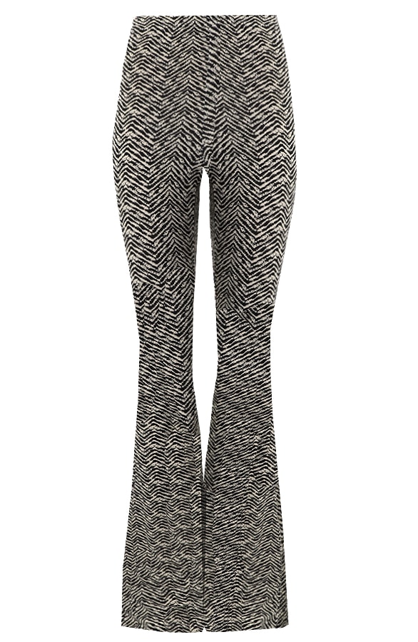 Flared Broek Deluxe Print Beige – shoparchief