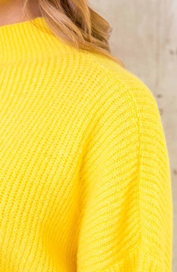 Knitted Sweater Geel – shoparchief, foto 5