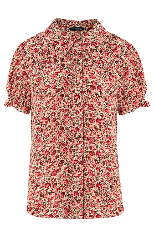 Korte Mouwen Bloemen Blouse – shoparchief