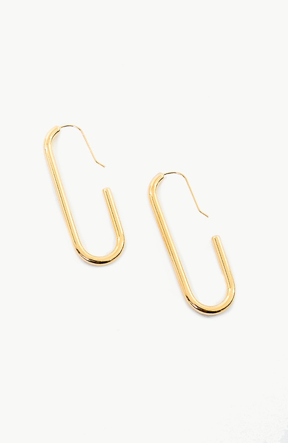 Lange Ovale Oorbellen Goud – shoparchief