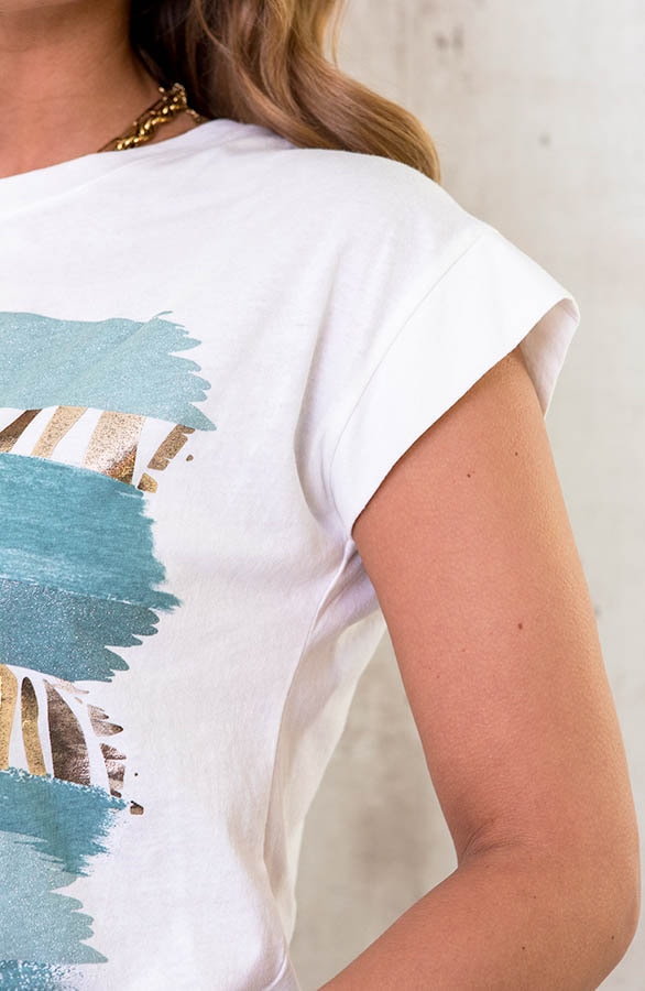 Metallic Zebra Top Mint – shoparchief, foto 5
