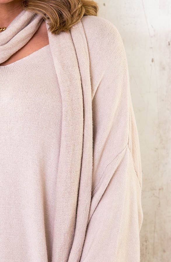 Oversized Comfy Jurk Beige – shoparchief, foto 5
