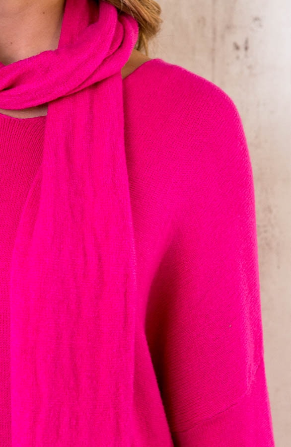 Oversized Comfy Jurk Fuchsia – shoparchief, foto 5