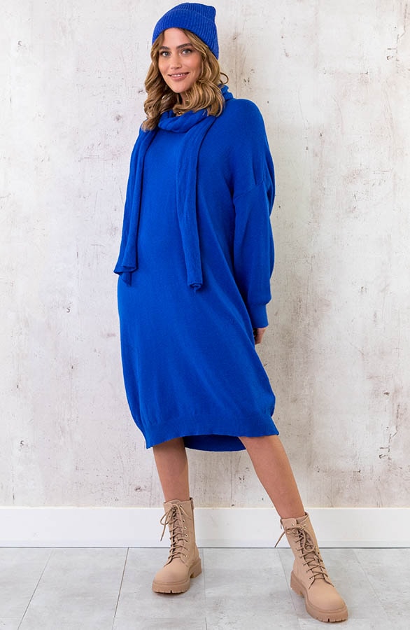 Oversized Comfy Jurk Kobalt – shoparchief, foto 6