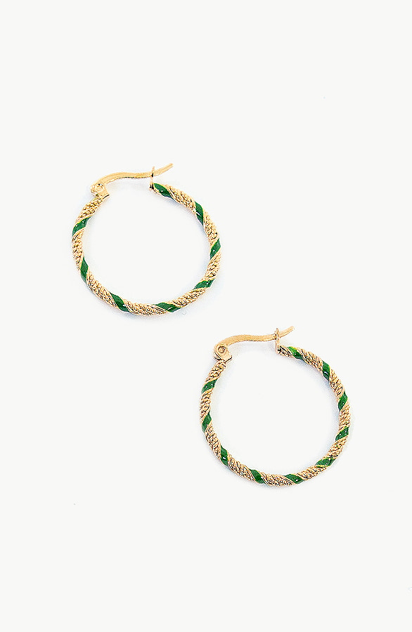 Oorringen Bright Green Goud – shoparchief