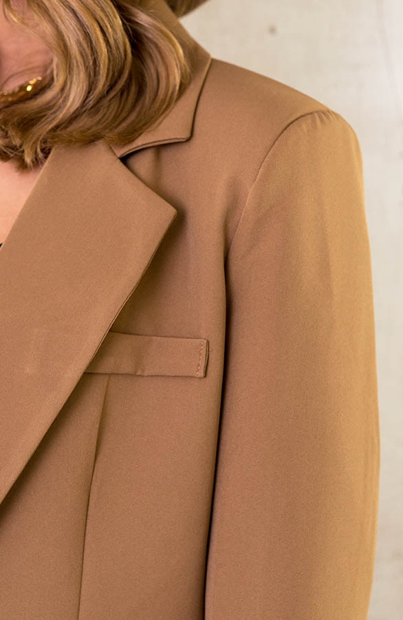 Oversized Fashion Blazer Camel – shoparchief, foto 5