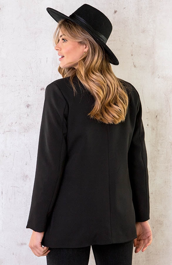 Oversized Fashion Blazer Zwart – shoparchief, foto 4