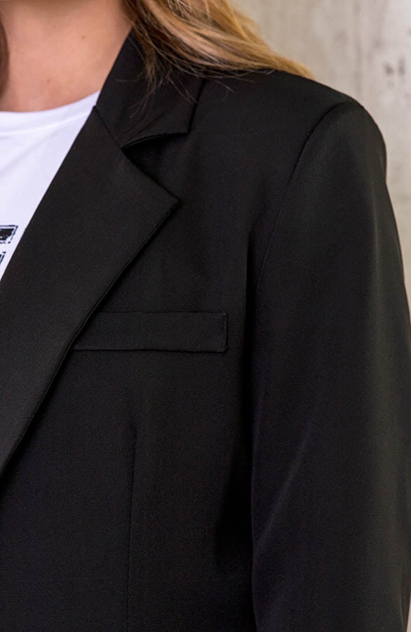 Oversized Fashion Blazer Zwart – shoparchief, foto 5