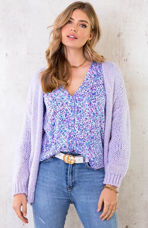 Print Blouse Floral Violet – shoparchief, foto 7