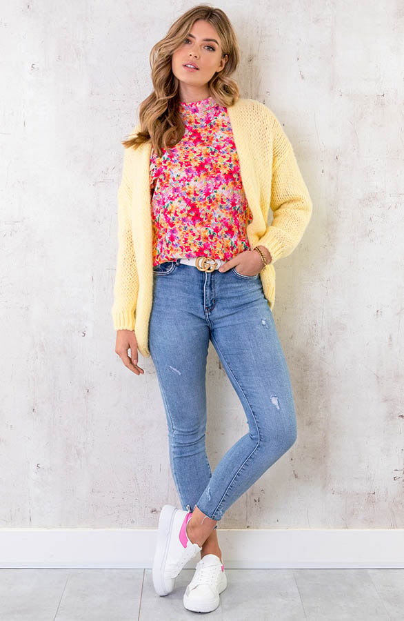Ruffle Bloemen Blouse Multicolor – shoparchief, foto 8