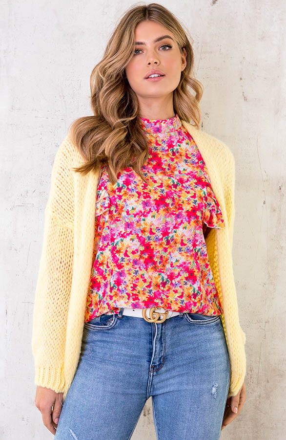 Ruffle Bloemen Blouse Multicolor – shoparchief, foto 7