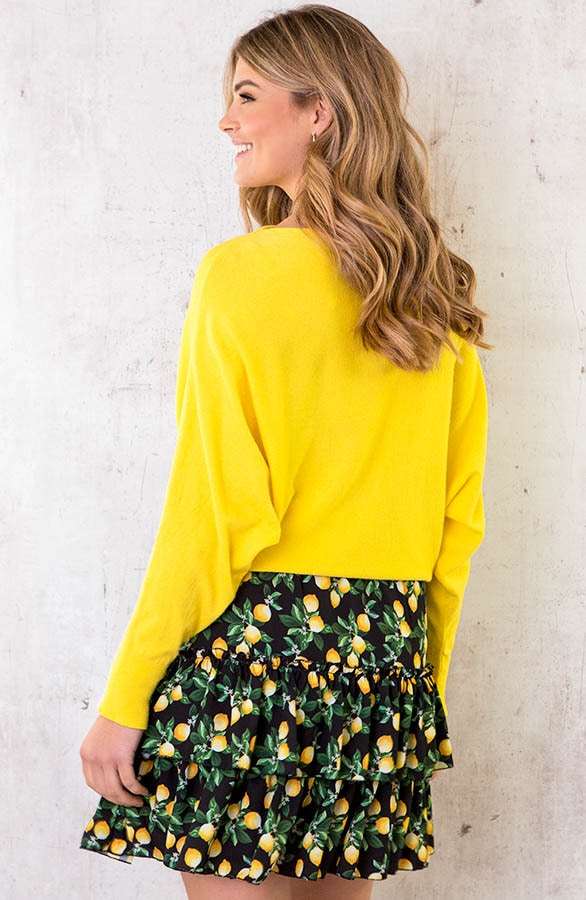 Oversized Soft Trui Geel – shoparchief, foto 4