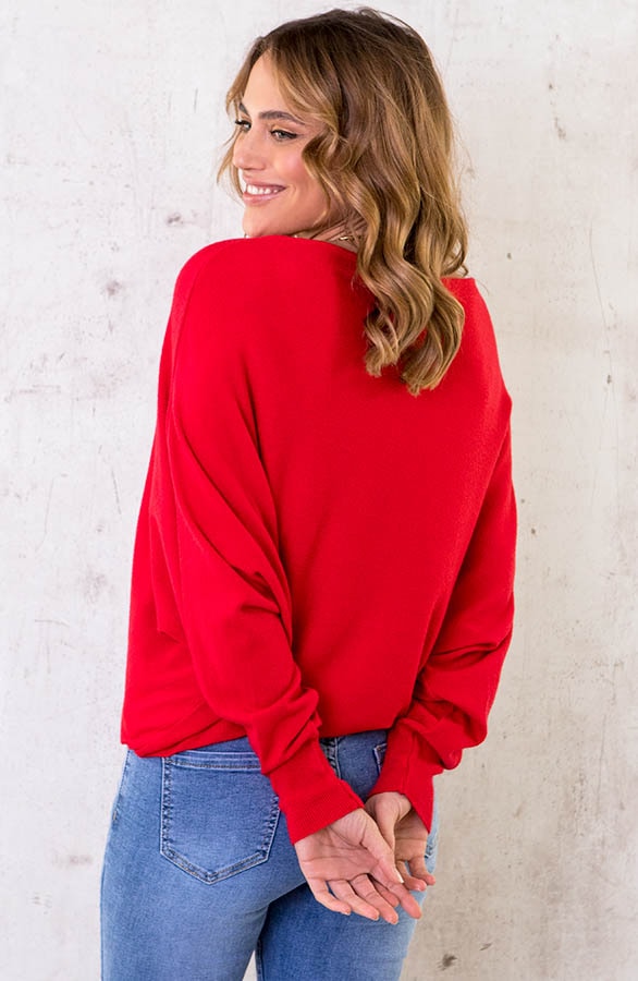 Oversized Soft Pullover Rot, Shoparchiv, Foto 4