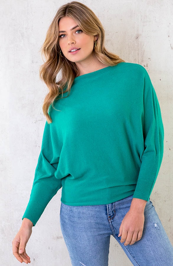 Oversized Soft Trui Turquoise – shoparchief, foto 8