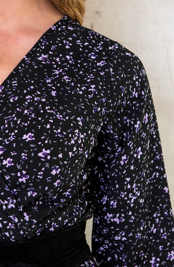 Overslag print jurk Lila – shoparchief, foto 5