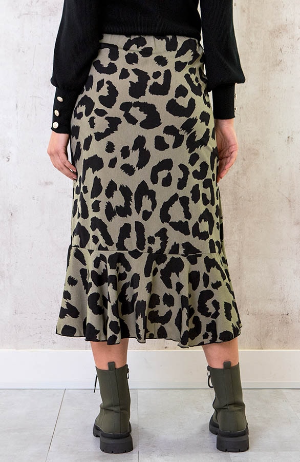 Panterprint Overslag Midi Rok Army – shoparchief, foto 3