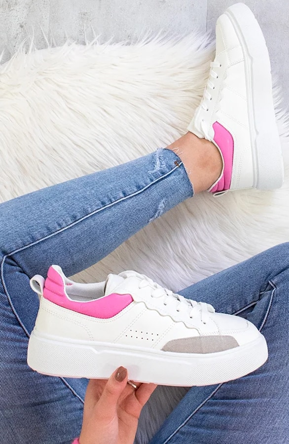 Plateau Sneakers Wavy Roze – shoparchief