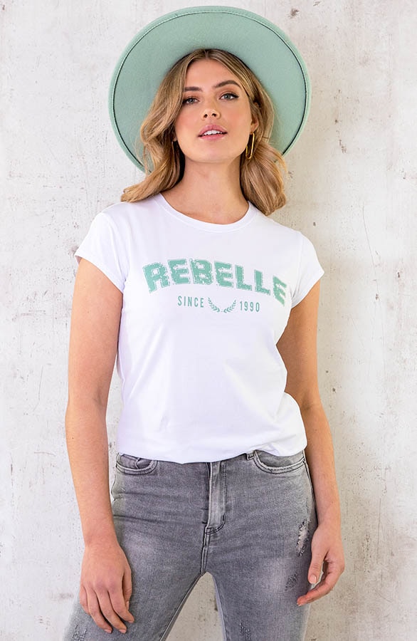Rebelle Top Wit Mint – shoparchief, foto 2