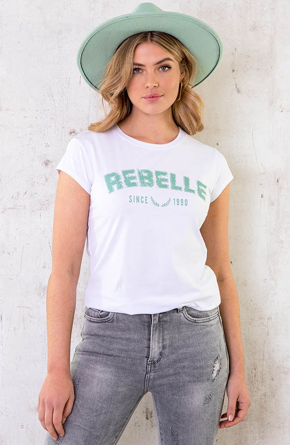 Rebelle Top Wit Mint – shoparchief