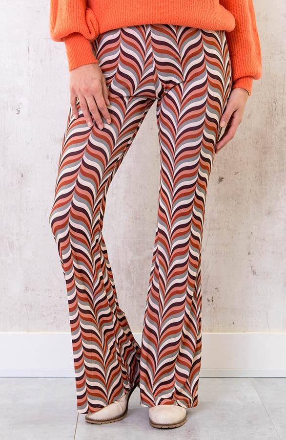 Retro Flared Broek Koraal – shoparchief
