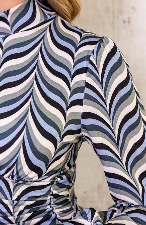 Retro Print Jumpsuit Blauw – shoparchief, foto 4