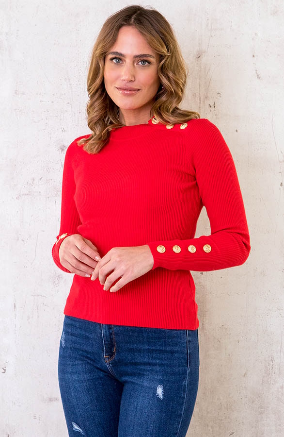 Sailor Rib Trui Rood – shoparchief, foto 2