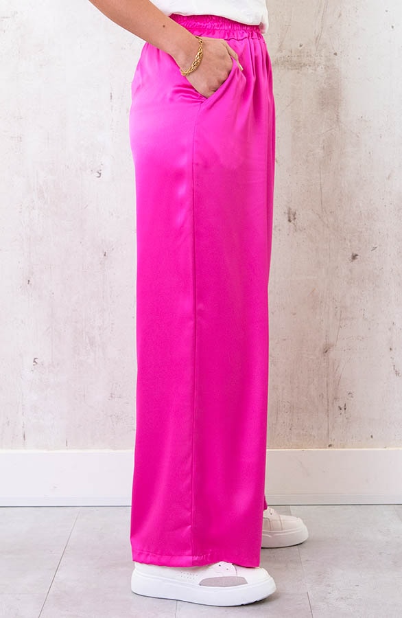 Satijnen Palazzo Broek Fuchsia – shoparchief, foto 2