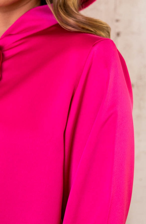 Satijnen Strik Blouse Fuchsia – shoparchief, foto 5