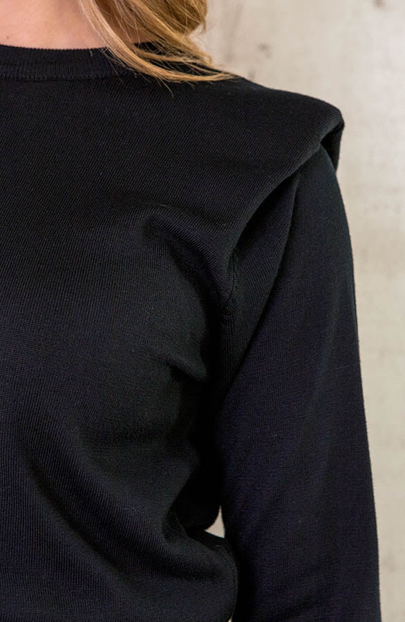 Shoulder Pad Longsleeve Zwart – shoparchief, foto 5