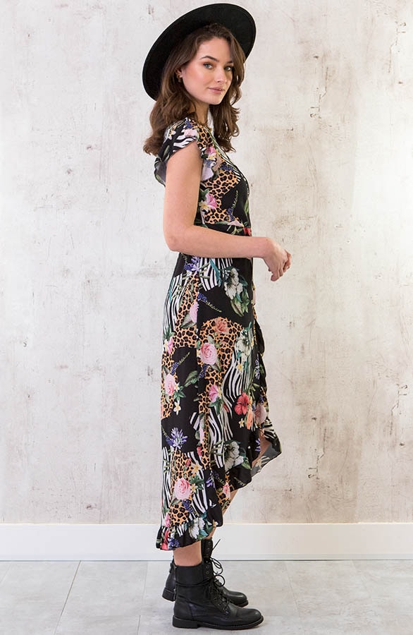 Bloemen Midi Jungle Jurk – shoparchief, foto 8