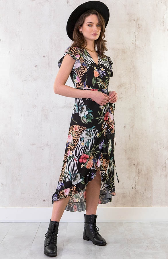 Bloemen Midi Jungle Jurk – shoparchief, foto 6