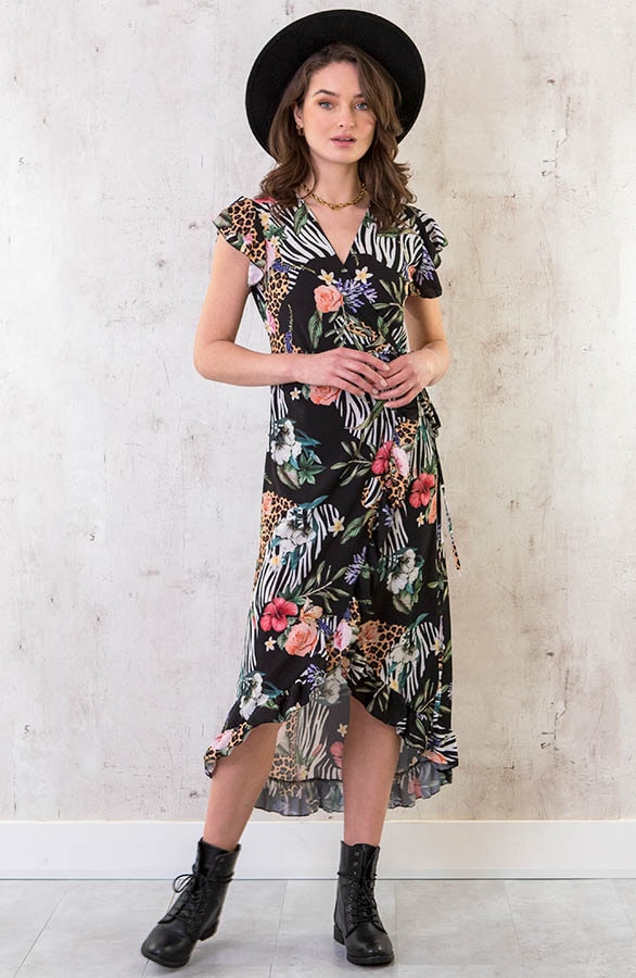 Bloemen Midi Jungle Jurk – shoparchief, foto 7