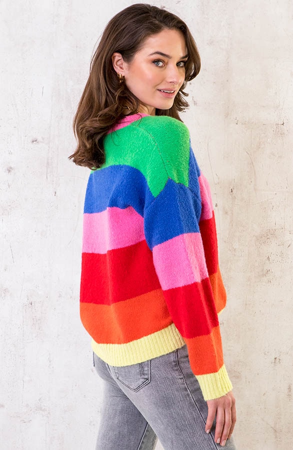 Brede Strepen Trui Multicolor – shoparchief, foto 5