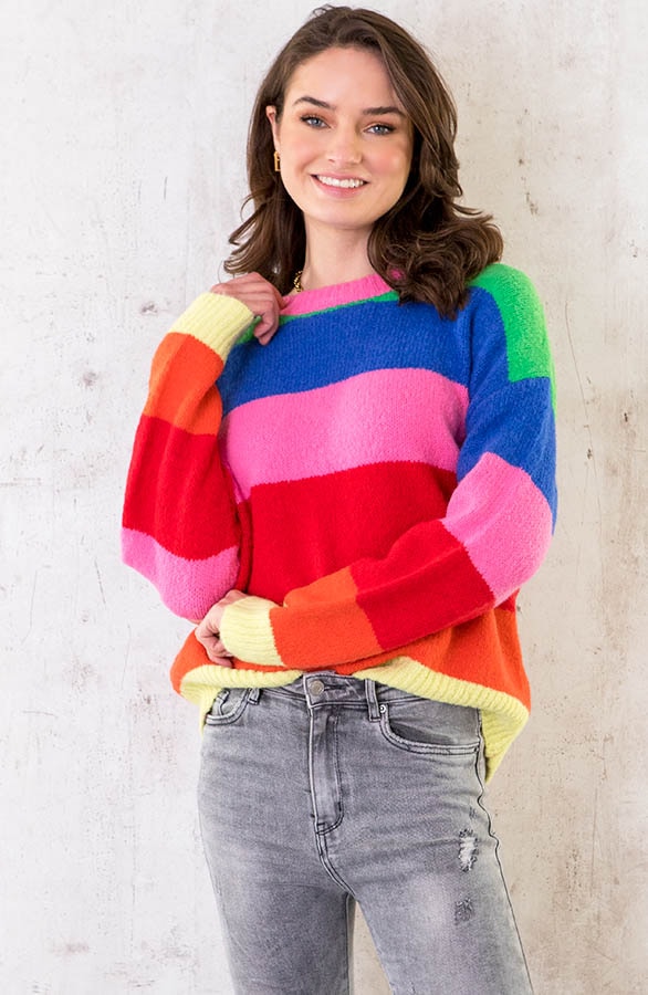 Brede Strepen Trui Multicolor – shoparchief, foto 4