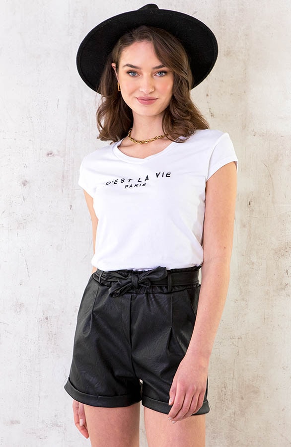 C'est La Vie T-shirt Wit Zwart – shoparchief, foto 14