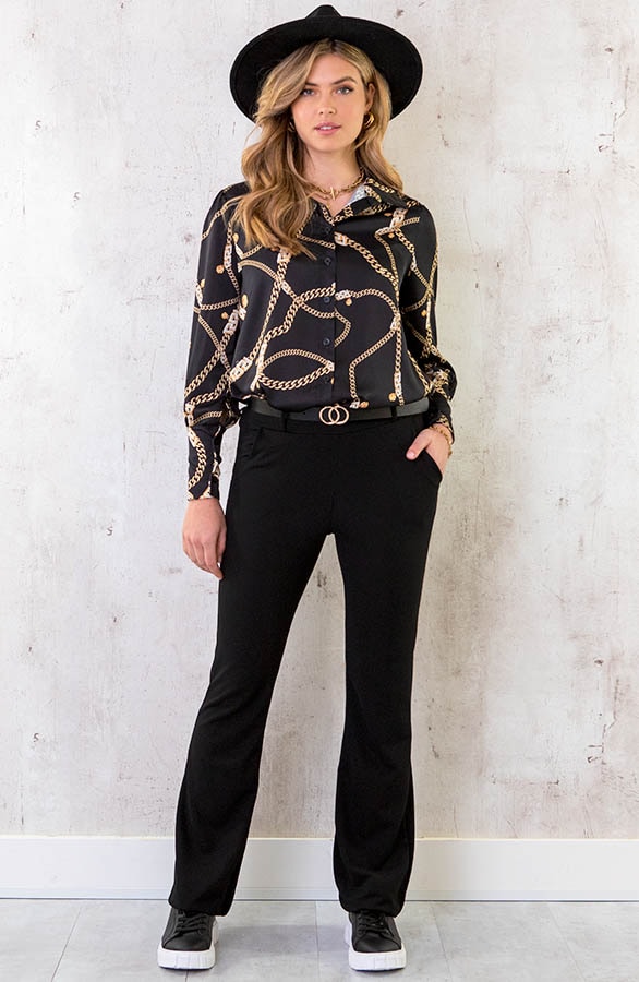 Chain Blouse Zwart – shoparchief, foto 6