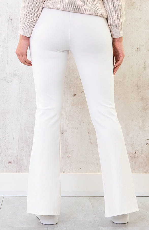 Flared Split Broek Ecru – shoparchief, foto 3