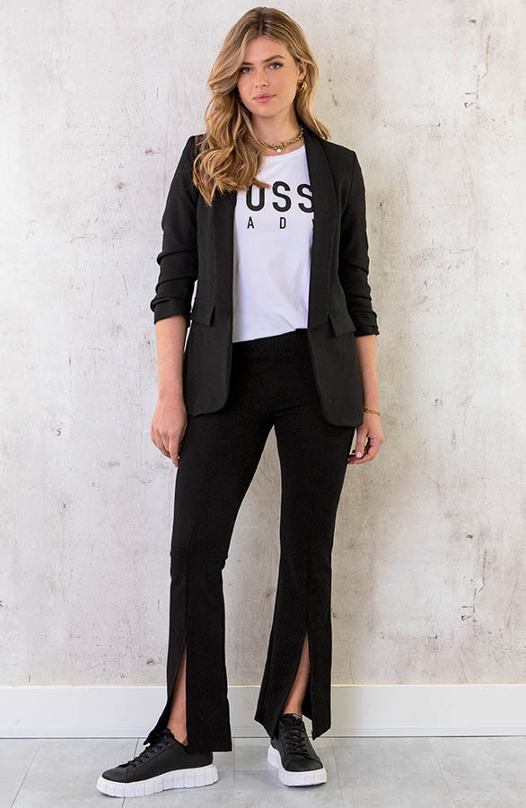 Flared Split Broek Zwart – shoparchief, foto 4