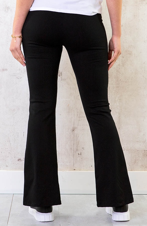 Flared Split Broek Zwart – shoparchief, foto 3