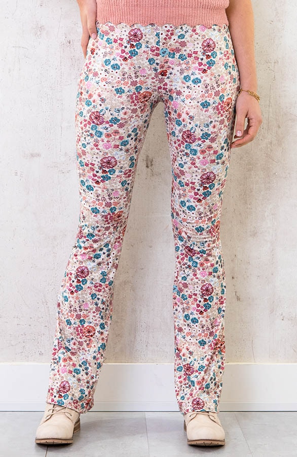 Flared Hose Blumen Dust Rosa, Shoparchiv