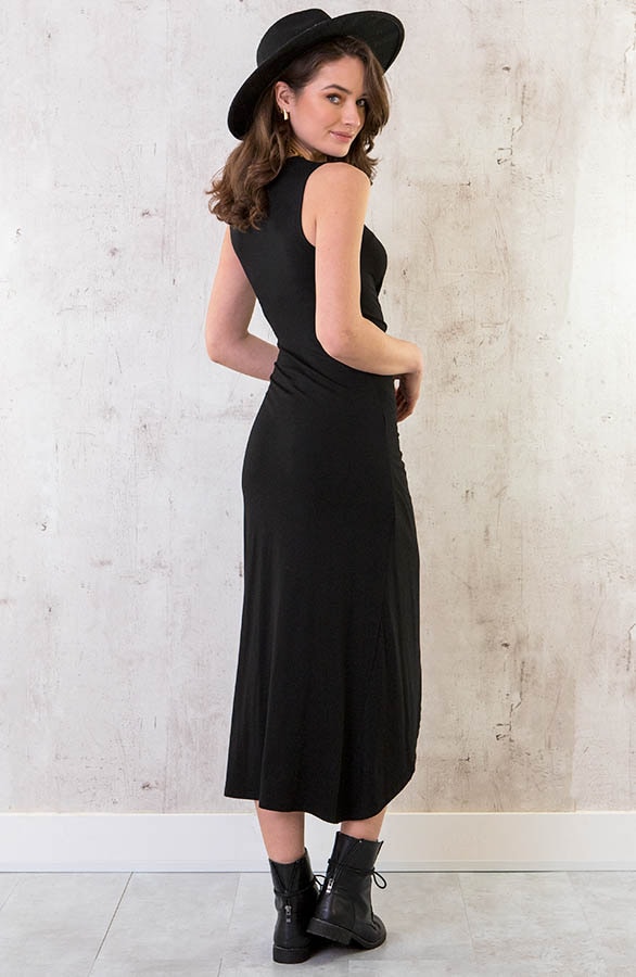 Jersey Jurk Geknoopt Zwart – shoparchief, foto 8
