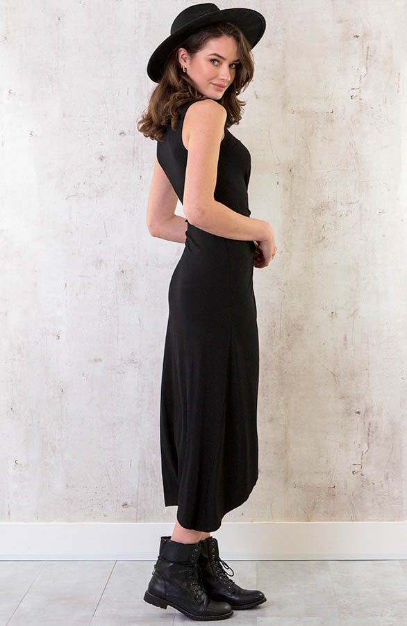 Jersey Jurk Geknoopt Zwart – shoparchief, foto 7