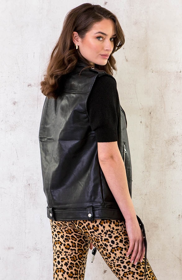 Leather Biker Gilet – shoparchief, foto 10