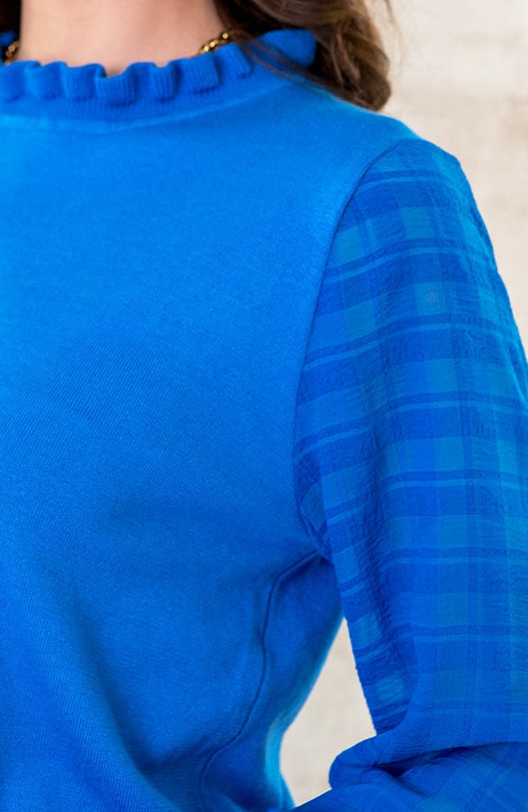 Longsleeve Top Colorblock-Ärmel Kobalt, Shoparchiv, Foto 5