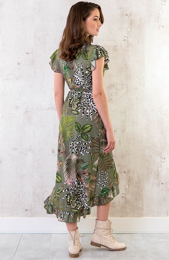 Midi Jurk Jungle Legergroen – shoparchief, foto 9
